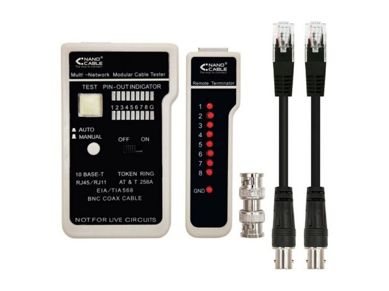 UTP категория 6 твърд мрежови кабел RJ11/RJ12/RJ45, coaxial NANOCABLE 10.31.0303 Бял/Черен