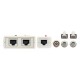 UTP категория 6 твърд мрежови кабел RJ11/RJ12/RJ45, coaxial NANOCABLE 10.31.0303 Бял/Черен