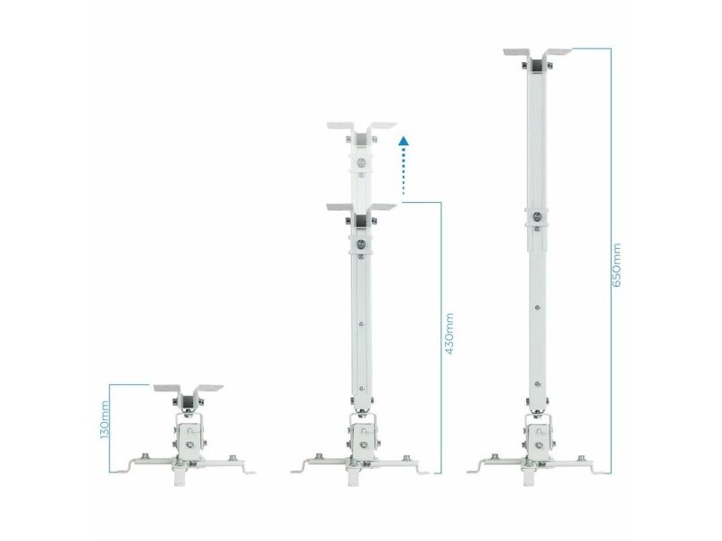 Наклонена стойка за таван за проектор TooQ PJ2012T-W 20 kg Наклонена стойка за таван за проектор TooQ PJ2012T-W 20 kg