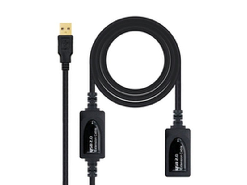 USB удължителен кабел NANOCABLE 10.01.0213 Черен 15 m