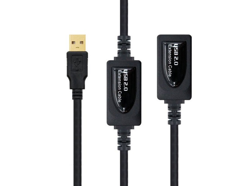 USB удължителен кабел NANOCABLE 10.01.0213 Черен 15 m