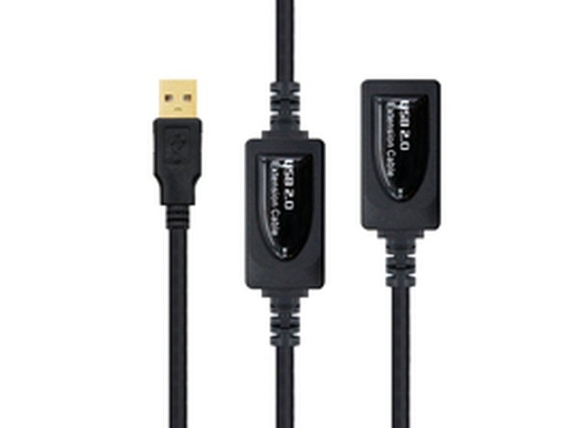 USB удължителен кабел NANOCABLE 10.01.0213 Черен 15 m