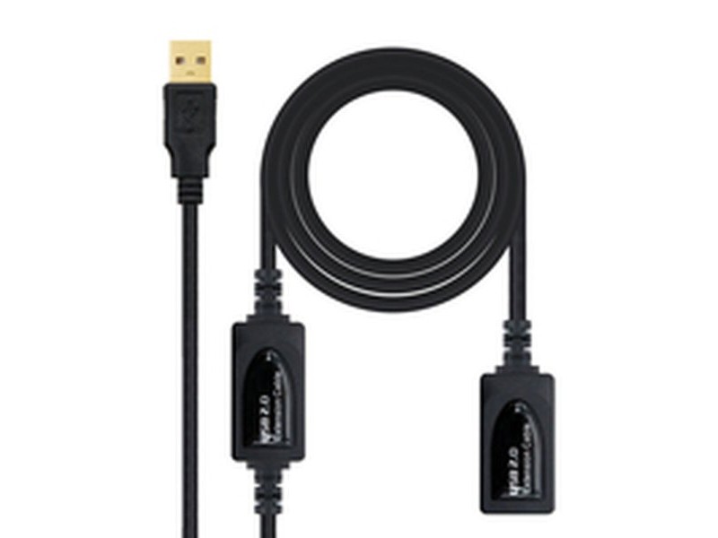 USB удължителен кабел NANOCABLE 10.01.0213 Черен 15 m