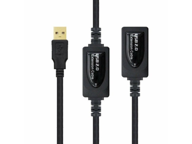 USB удължителен кабел NANOCABLE 10.01.0213 Черен 15 m