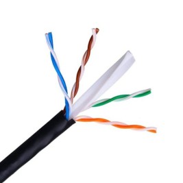 UTP категория 6 твърд мрежови кабел NANOCABLE 10.20.0502-EXT-BK 100 m Черен