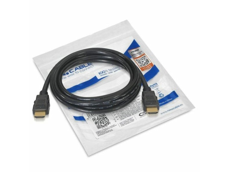 Кабел HDMI NANOCABLE HDMI V2.0, 1.5m V2.0 4K 1,5 m Черен 1,5 m