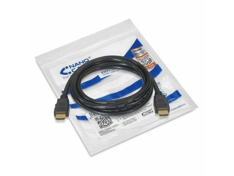 Кабел HDMI с етернет NANOCABLE HDMI V2.0, 3m 3 m Черен 3 m