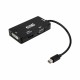 Mini Адаптер за DisplayPort към VGA/DVI/HDMI 3 en 1 NANOCABLE 10.16.3302-BK Черен
