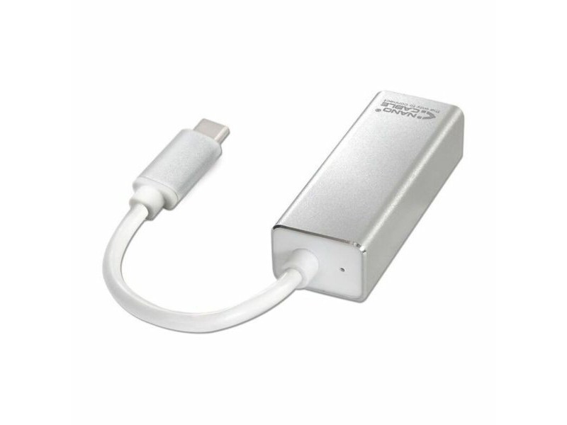 USB 3.0 към Гигабайт Ethernet Преобразувател NANOCABLE 10.03.0402 Сребрист