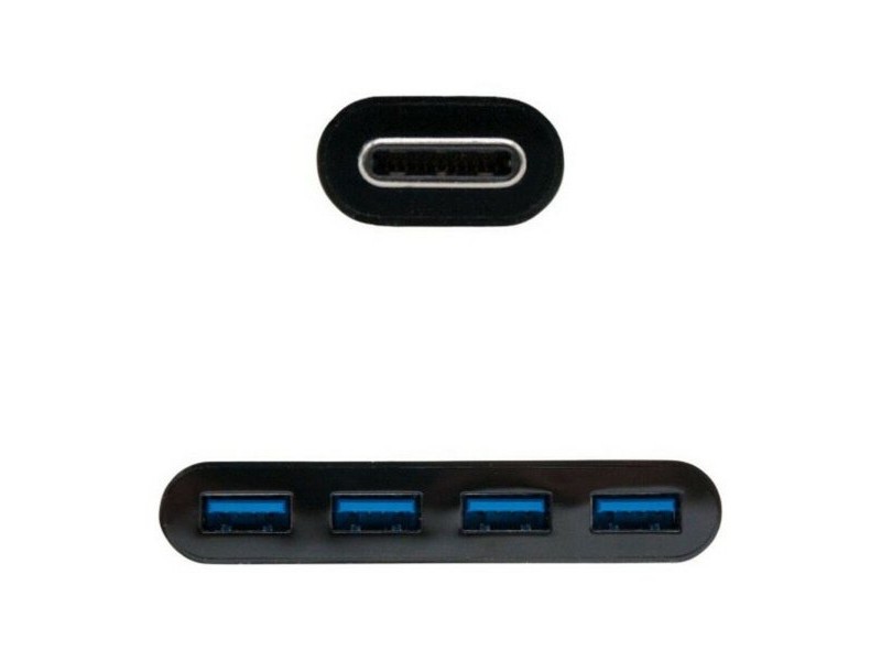 Адаптер за USB-C USB NANOCABLE 10.16.4401-BK (10 cm) 10 cm Адаптер за USB-C USB NANOCABLE 10.16.4401-BK (10 cm) 10 cm