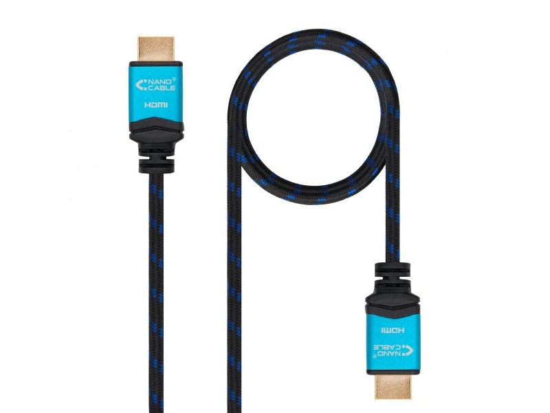 Кабел HDMI NANOCABLE 10.15.3701 V2.0 Черен/Син 1 m 4K Ultra HD