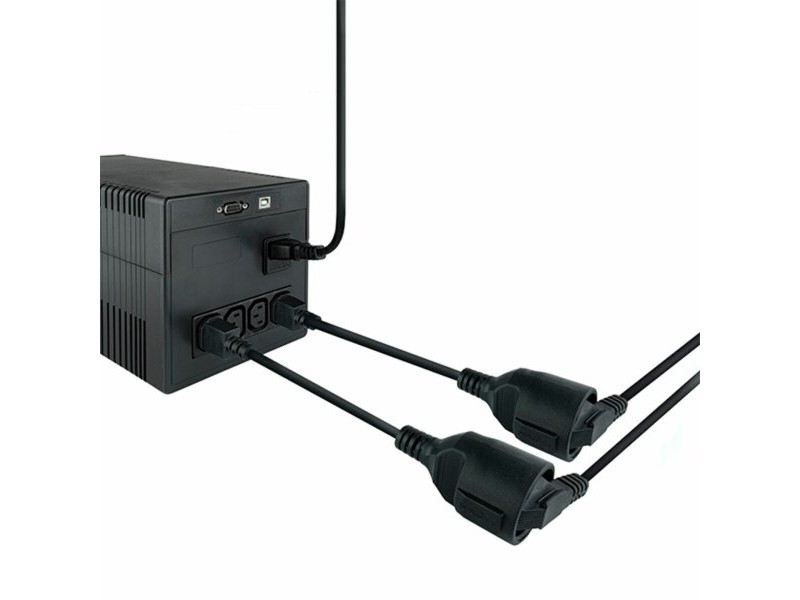 Захранващ кабел C14 към Shuko NANOCABLE 10.22.0901 (25 cm)