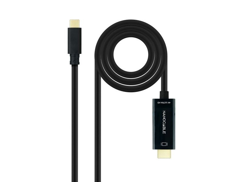 Кабел USB-C към HDMI NANOCABLE 10.15.5102 1,8 m Черен Кабел USB-C към HDMI NANOCABLE 10.15.5102 1,8 m Черен