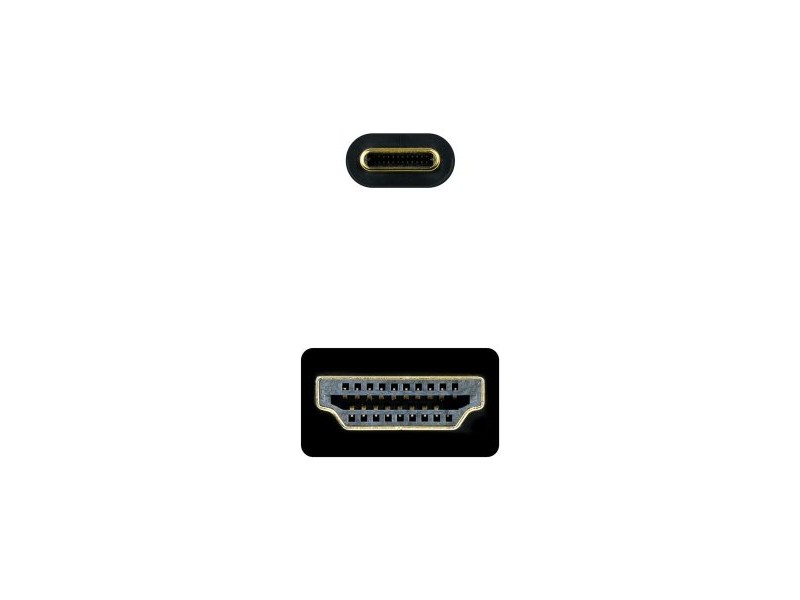 Кабел USB-C към HDMI NANOCABLE 10.15.5102 1,8 m Черен Кабел USB-C към HDMI NANOCABLE 10.15.5102 1,8 m Черен