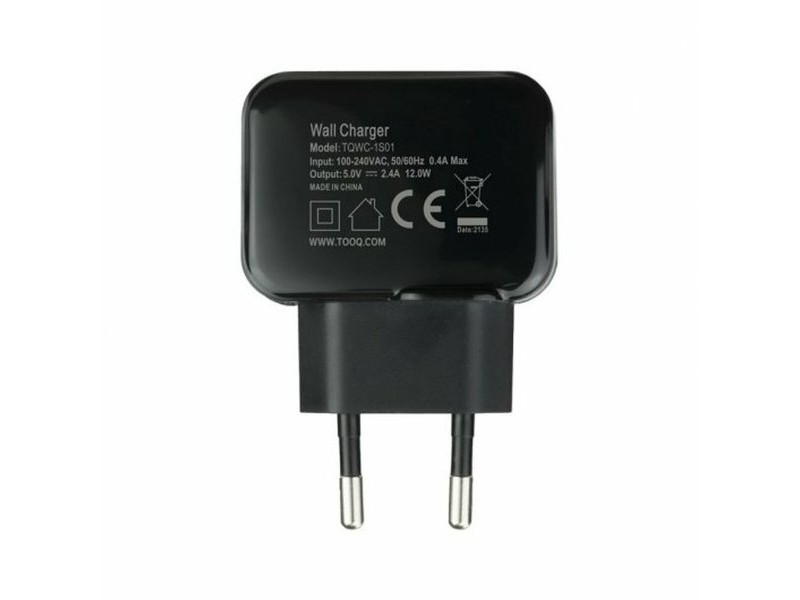 Зарядно за стена TooQ TQWC-1S01 Черен 12 W
