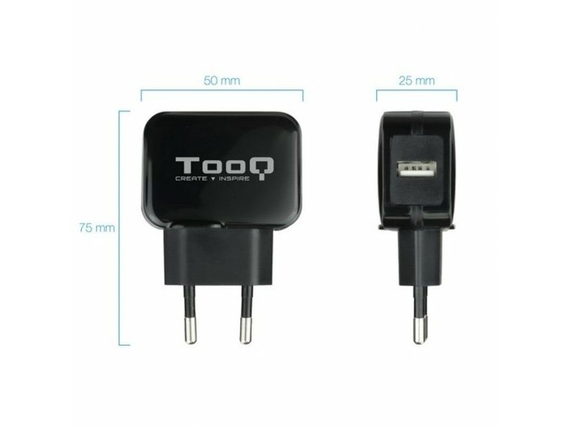 Зарядно за стена TooQ TQWC-1S01 Черен 12 W