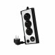 Schuko 3 начина многофункционален адаптер за контакт NANOCABLE 10.37.0013-BK USB x 2