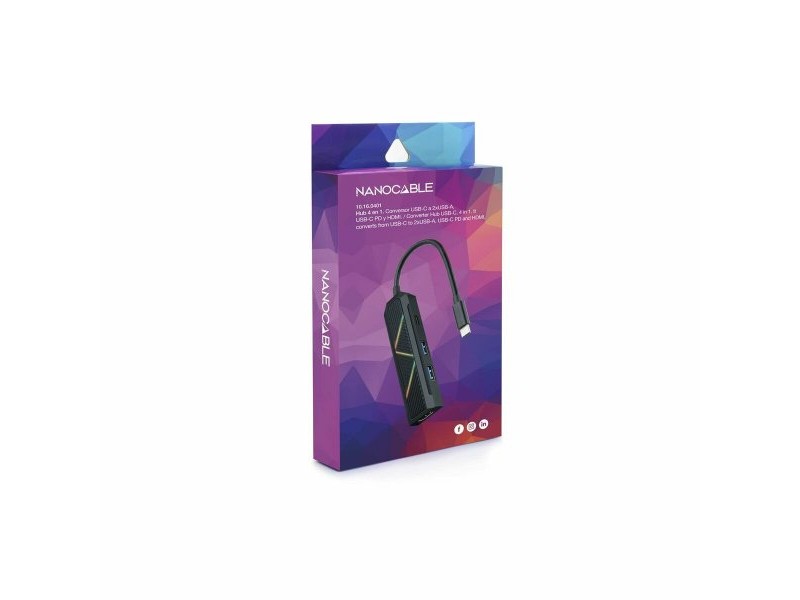 USB извод NANOCABLE 10.16.0401 Черен