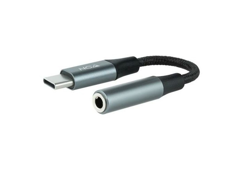 Адаптер за USB-C към Jack 3.5 mm NANOCABLE 10.24.1204 11 cm Сив
