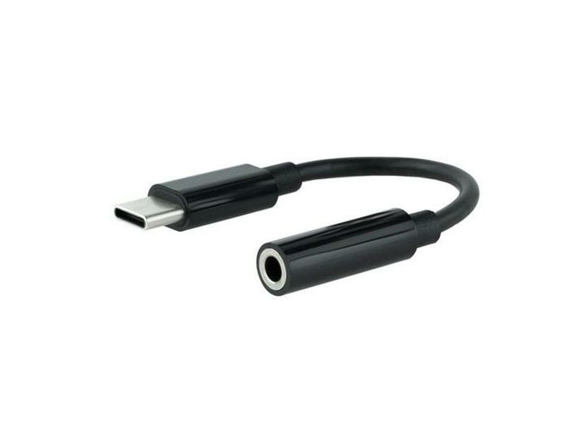 Адаптер за USB-C към Jack 3.5 mm NANOCABLE 10.24.1205 11 cm Черен