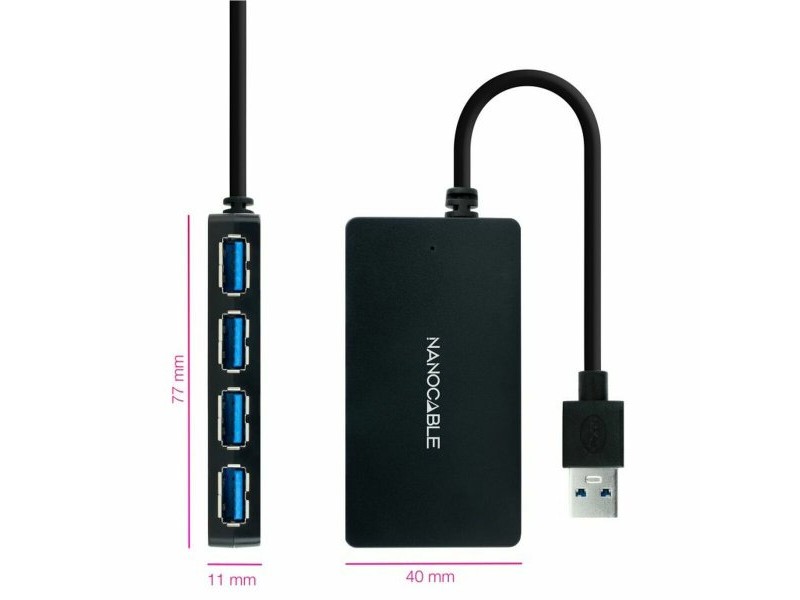 USB извод NANOCABLE 10.16.4403 Черен