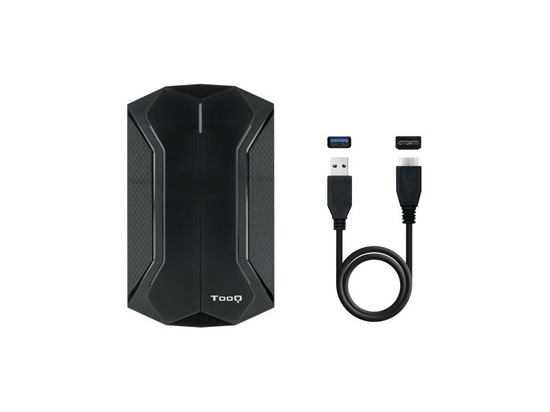 Корпус за твръд диск TooQ TQE-2599RGB Черен USB Микро USB Micro USB B USB 3.2