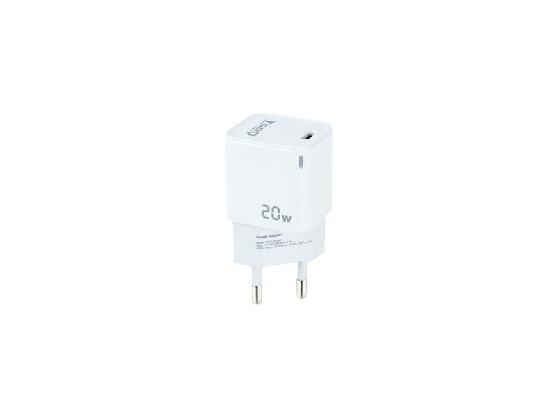 Зарядно за стена TooQ TQWC-PD20WT Бял 20 W (1 броя) Зарядно за стена TooQ TQWC-PD20WT Бял 20 W (1 броя)