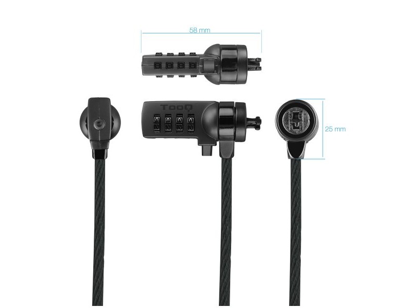 Кабел за безопасност TooQ TQCLKC0015-G 1,5 m