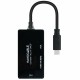 Адаптер за USB-C към VGA/HDMI/DVI NANOCABLE 10.16.4301-ALL 20 cm Черен