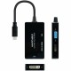 Адаптер за USB-C към VGA/HDMI/DVI NANOCABLE 10.16.4301-ALL 20 cm Черен