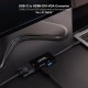 Адаптер за USB-C към VGA/HDMI/DVI NANOCABLE 10.16.4301-ALL 20 cm Черен