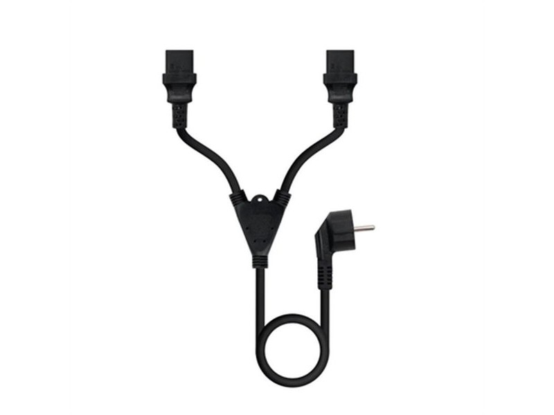 Захранващ кабел NANOCABLE 2xC13/H Черен 1,8 m