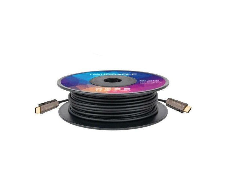 Кабел HDMI NANOCABLE 10.15.2099 100 m Черен 4K Ultra HD 18 Gbps