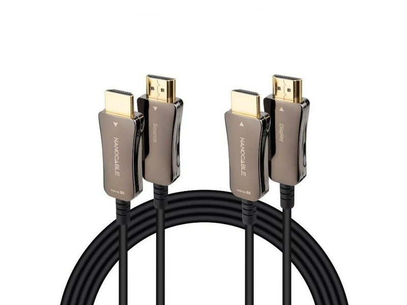Кабел HDMI NANOCABLE 10.15.2150 8k ultra hd 48 gbit/s 50 m Черен