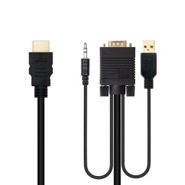 Адаптер за HDMI към VGA с аудио NANOCABLE 10.15.4350 1,8 m Черен