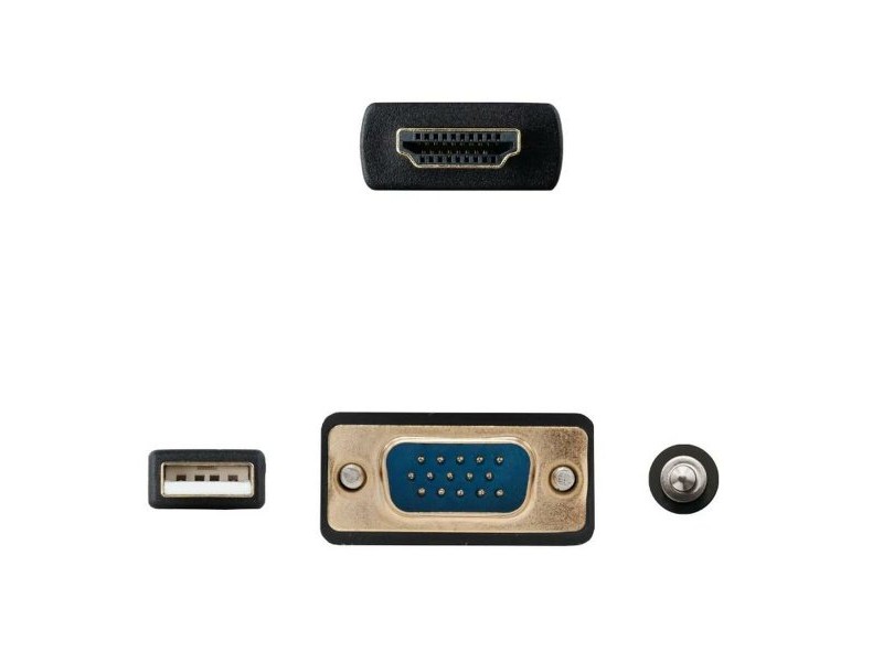Адаптер за HDMI към VGA с аудио NANOCABLE 10.15.4350 1,8 m Черен