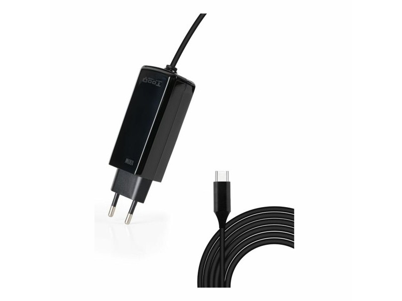 Зарядно за стена TooQ TQLC-USBCGAN100PD-C Черен 100 W