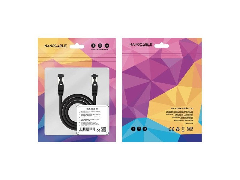 USB Cable NANOCABLE 10.20.2007-BK Черен 7 m