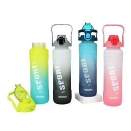 Бутилка с Капак и Сламка Bewinner Многоцветен 1 L