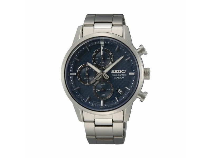 Мъжки часовник Seiko SSB387P1 Сребрист (Ø 41 mm)
