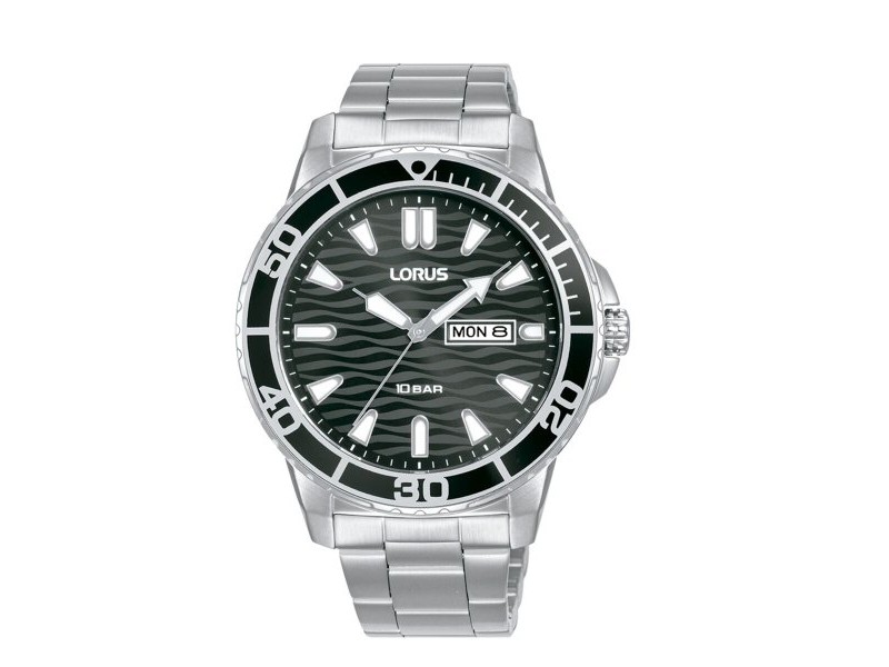 Мъжки часовник Lorus RH355AX9 Черен Сребрист