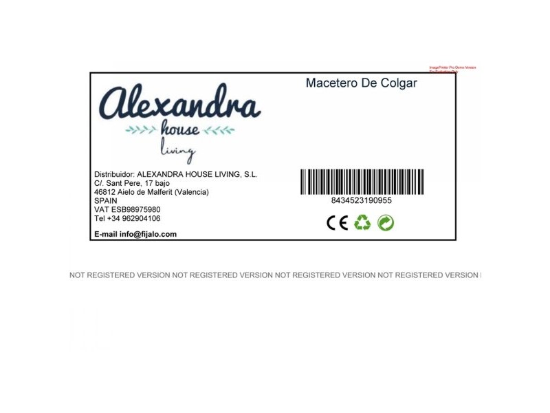 Саксия за парапети Alexandra House Living Бял Желязо 23 x 69 x 95 cm
