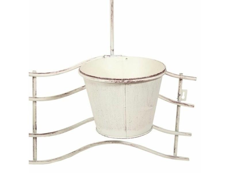 Саксия за парапети Alexandra House Living Бял Желязо 23 x 69 x 95 cm