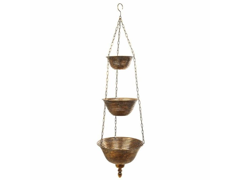 Висяща саксия Alexandra House Living Златен Желязо 33 x 122 x 33 cm