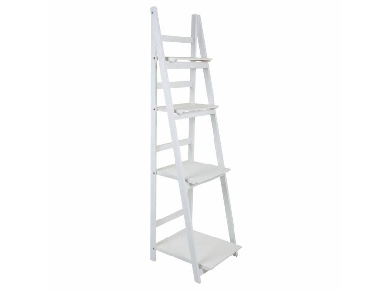 Лавица Alexandra House Living Бял Дърво от пауловния Дървен MDF 38 x 150 x 41 cm Стълба