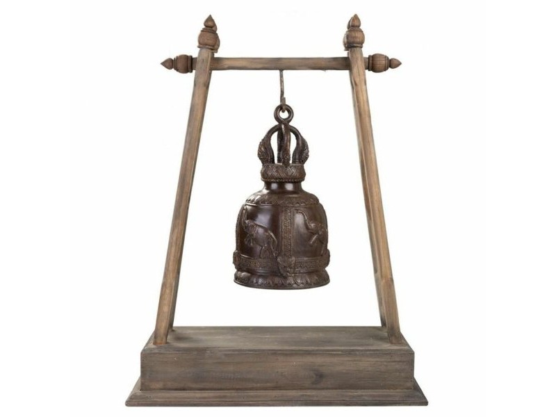 Звънец Alexandra House Living Кафяв Мед Дървен Въже Желязо 16 x 72 x 48 cm