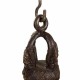 Звънец Alexandra House Living Кафяв Мед Дървен Въже Желязо 16 x 72 x 48 cm