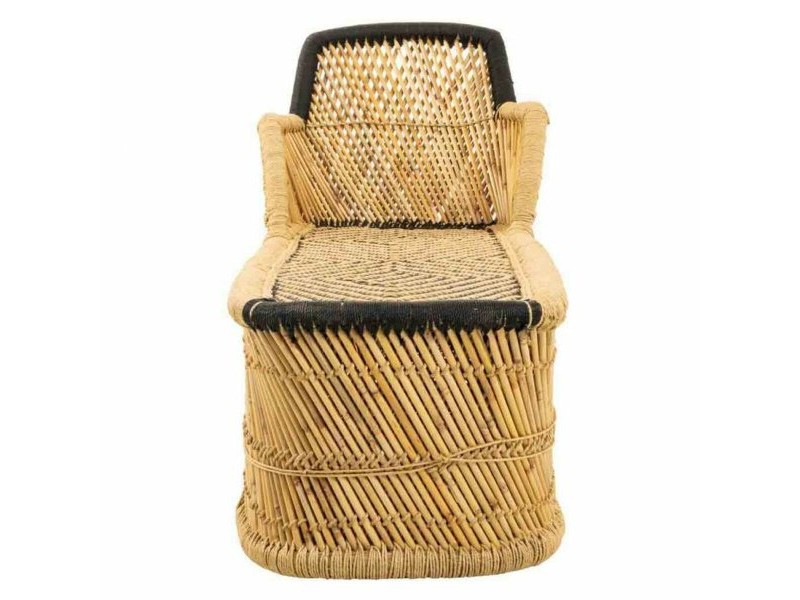 Lamamistool Alexandra House Living Черен Естествен 48 x 78 x 110 cm