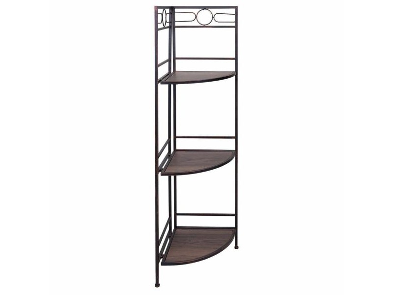 Ъглови Шкафове Alexandra House Living Черен Златен Метал Дървен MDF 36 x 126 x 50 cm