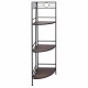 Ъглови Шкафове Alexandra House Living Черен Златен Метал Дървен MDF 36 x 126 x 50 cm